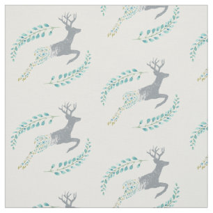Deer Floral Fabric