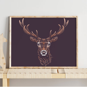 Deer Forest Animal Deer Wall Print