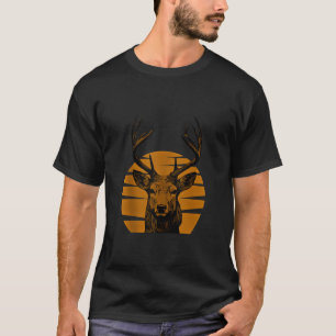 Deer Forest Animal Portrait Motif Hunter Wildlife  T-Shirt