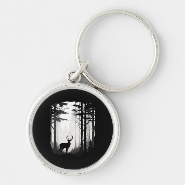Deer Forest Wildlife Key Ring (Front)