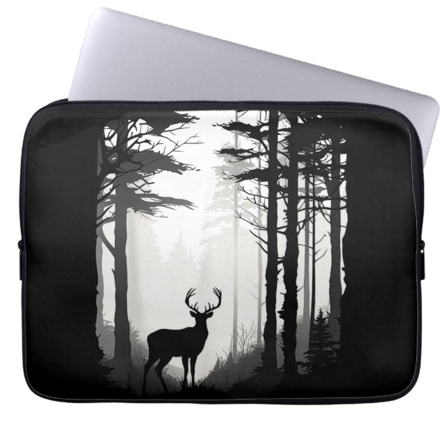 Deer Forest Wildlife Laptop Sleeve (Front)