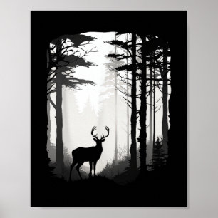 Deer Forest Wildlife Poster