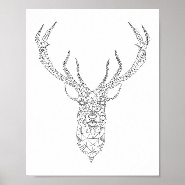 Deer Geometric Poster (Front)