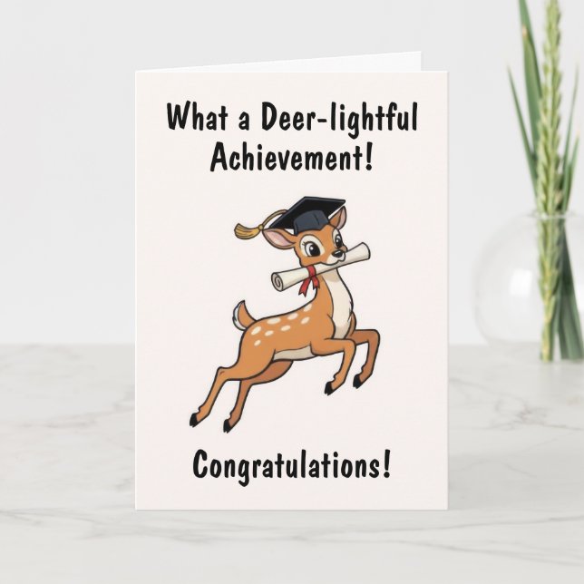 Deer Graduation Card (Front)