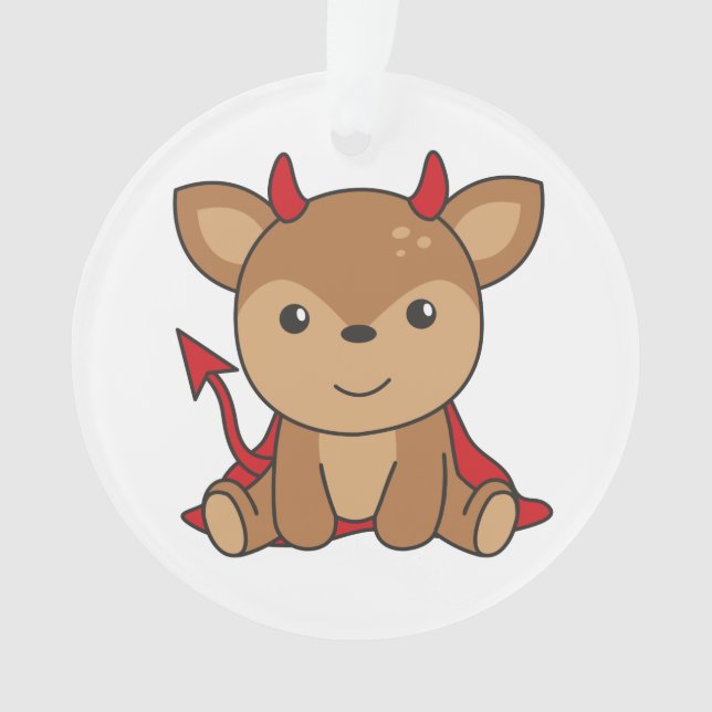 Deer Halloween Cute Devil Witch Costume Ornament (Front)