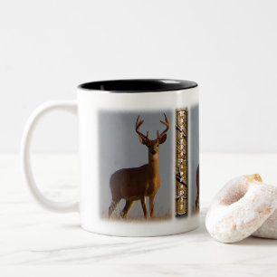 Deer Happy Father's Day Two-Tone Coffee Mug