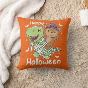 Deer Happy Halloween T-rex Mummy Costume Cushion