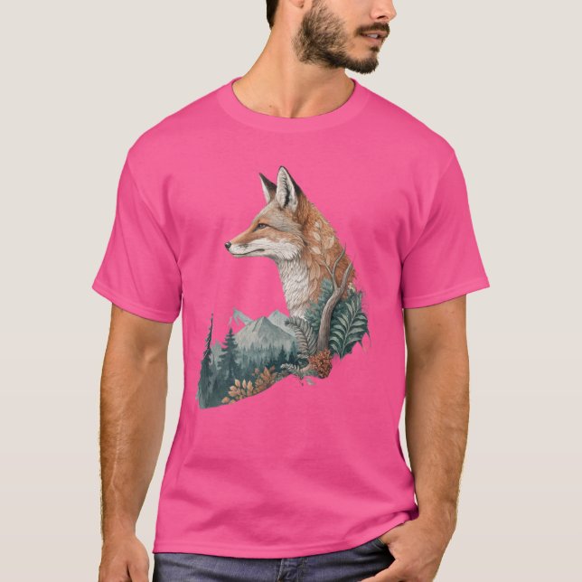 Deer Harmony – Geometric Wildlife & Nature Tee (Front)