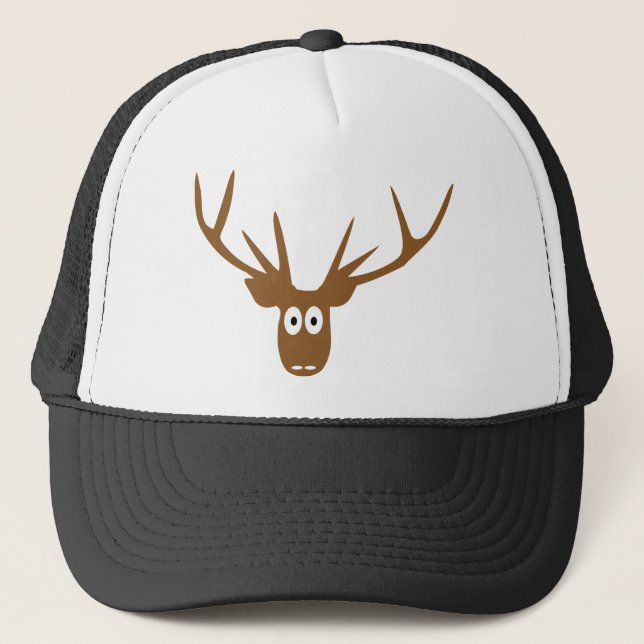deer head antler trucker hat (Front)