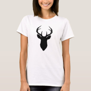 Deer Head Antlers Rustic Country Modern T-Shirt