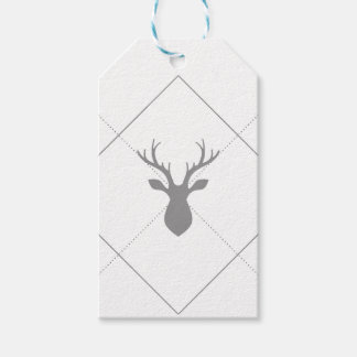 DEER HEAD ARGYLE GIFT TAGS