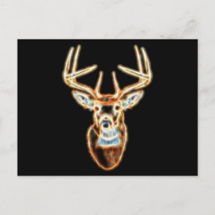 Deer Head digital Energy Spirit Postcard