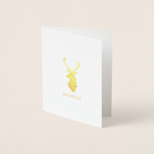 Deer Head Foil Card (Front)