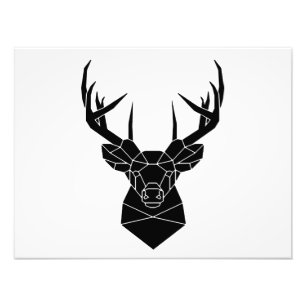 Deer Head Geometric Ai File Deer Silhouette Stag P Photo Print