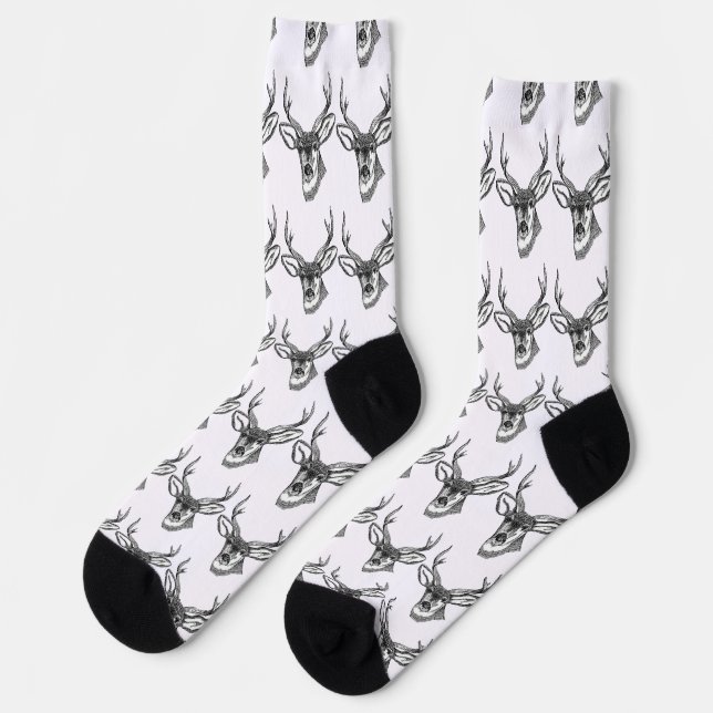 Deer Head Socks (Left)
