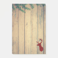Deer Head with Antlers on Faux Wood