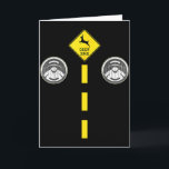 Deer Headlights With Road Markings Couples Costume Card<br><div class="desc">Deer Headlights With Road Markings Couples Costume Halloween</div>