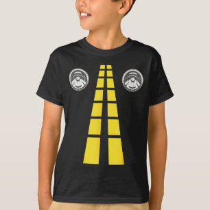 Deer Headlights With Road Markings Couples Costume T-Shirt