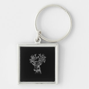 Deer Horn Mushroom Cottage  Goblincore Vintage Aes Key Ring