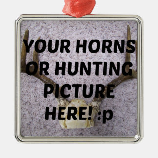 Deer Horns Hunting Custom Christmas Template Metal Tree Decoration