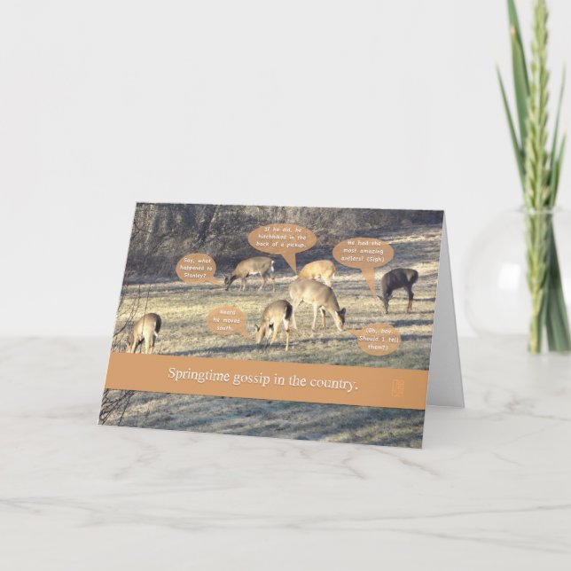Deer Humour Thinking of You Card (Front)