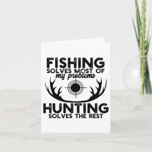 Deer Hunt Funny Fishing And Hunting  Card