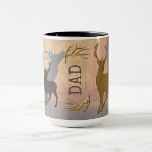 Deer Hunter Antlers Name Template Mug