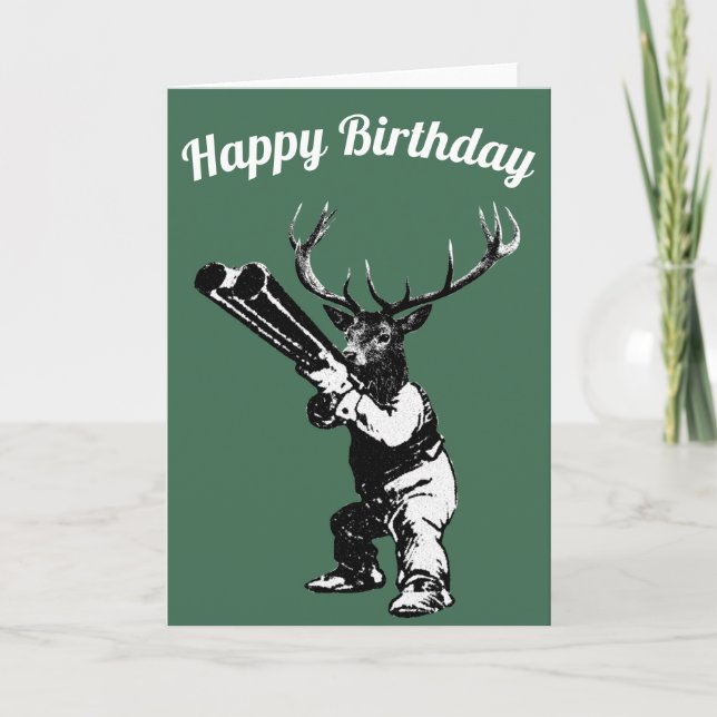 Deer Hunter Birthday Card (Front)