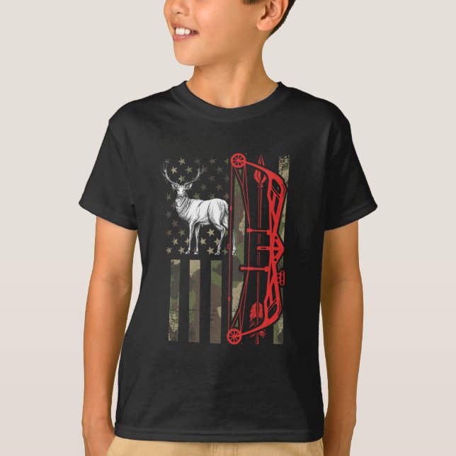Deer hunter bow hunting T-Shirt (Front)