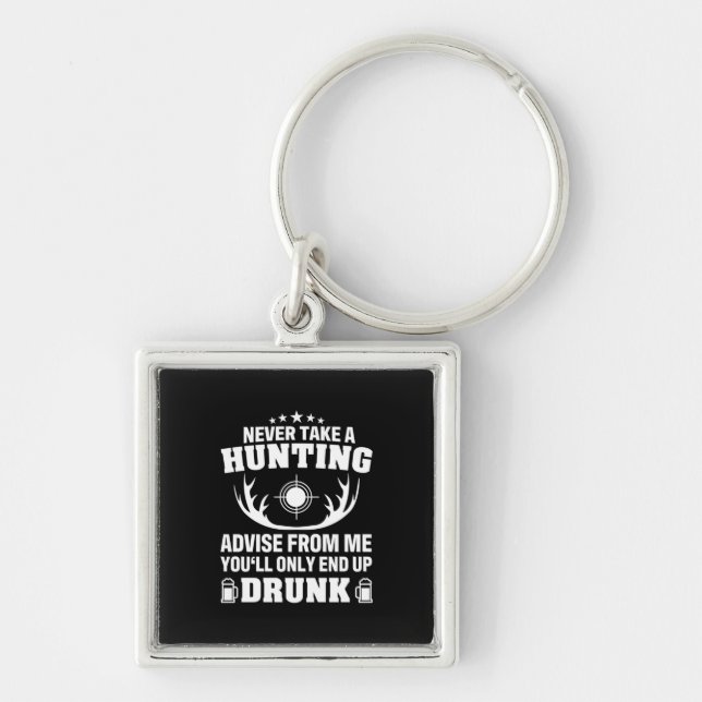 Deer Hunter Drinking Key Ring (Front)
