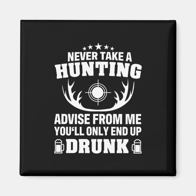 Deer Hunter Drinking Magnet (Front)