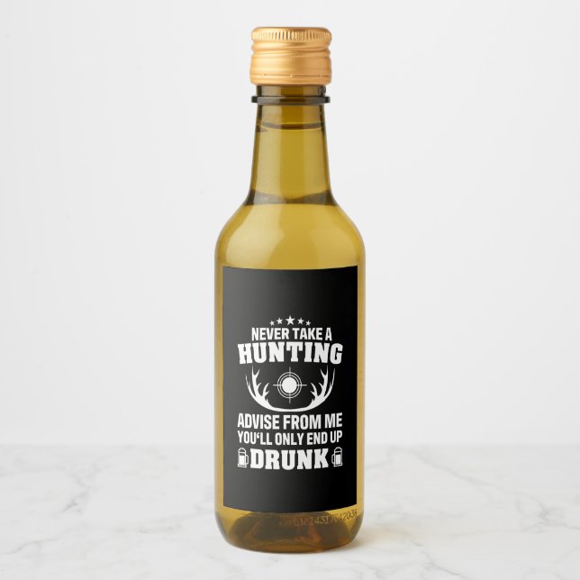 Deer Hunter Drinking Wine Label (Front)