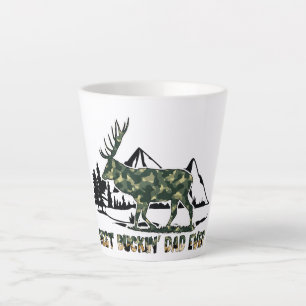 Deer Hunter   Pun   Best Dad Ever   Camouflage Latte Mug