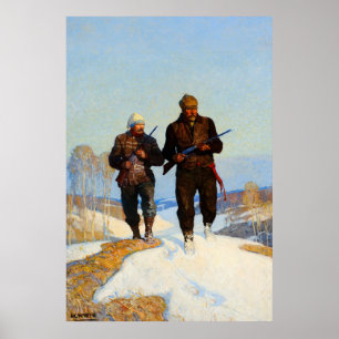 Deer Hunters by Newell Convers Wyeth Poster