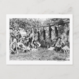 Deer Hunters with their dogs at Hood Canal Postcard