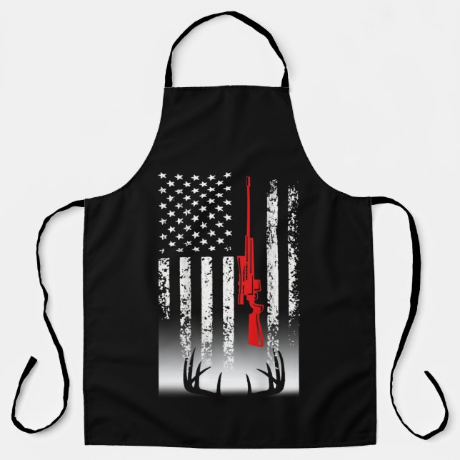 Deer hunting American Flag Hunting Apron (Front)