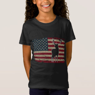 Deer Hunting American Flag USA Proud Hunter Gift I T-Shirt