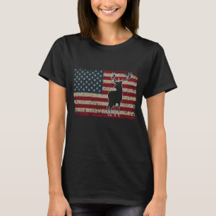 Deer Hunting American Flag USA Proud Hunter Gift I T-Shirt