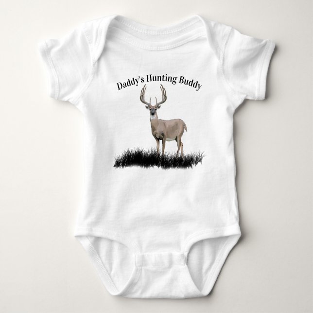 Deer Hunting Buddy Baby Bodysuit (Front)