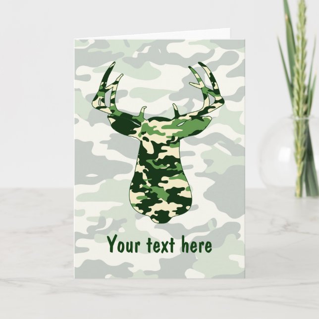 Deer Hunting Camo Buck Card (Front)