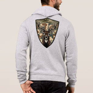 Deer Hunting Camo Shield – Personalised Hunting Hoodie