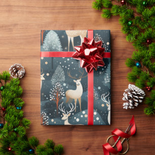 Deer Hunting Christmas Antlers Wrapping Paper