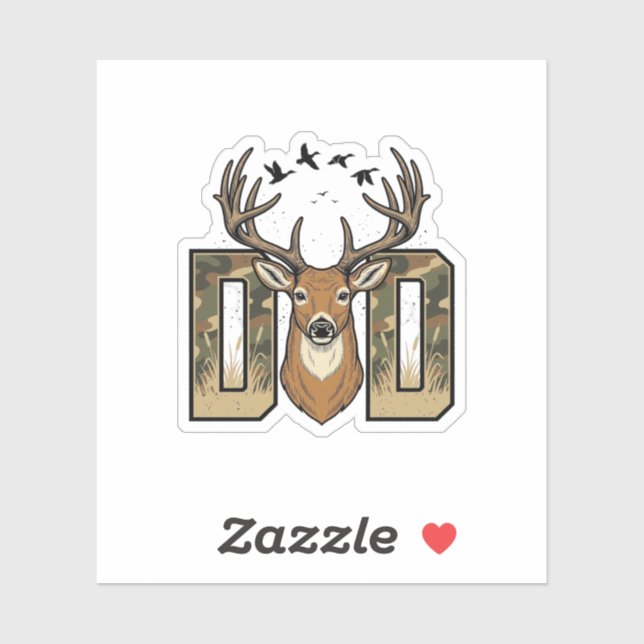 Deer Hunting Dad Camo Buck Vector Shirt Design_1 (Sheet)