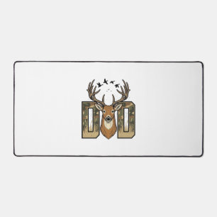 Deer Hunting Dad Camo Buck Vector Shirt Design_1 Desk Mat