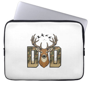 Deer Hunting Dad Camo Buck Vector Shirt Design_1 Laptop Sleeve
