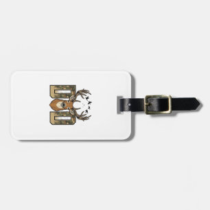 Deer Hunting Dad Camo Buck Vector Shirt Design_1 Luggage Tag