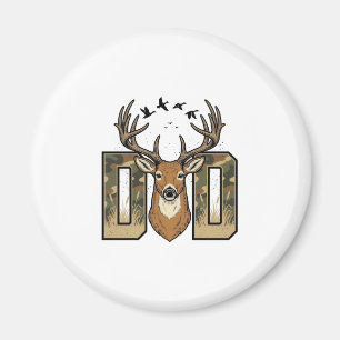 Deer Hunting Dad Camo Buck Vector Shirt Design_1 Magnet