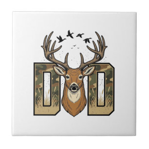 Deer Hunting Dad Camo Buck Vector Shirt Design_1 Tile