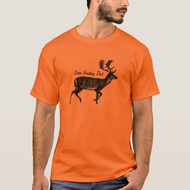Deer Hunting Dad Customisable T-Shirt (Front)