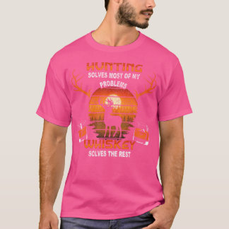 Deer Hunting Drinking Whiskey T-Shirt